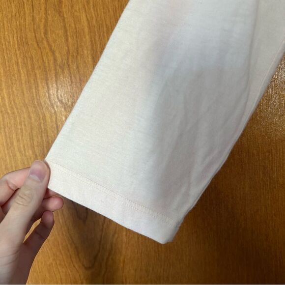 Johnny Was JW Los Angeles Cream Aztec Embroidered 3/4 Sleeve Tee Size Small - Picture 2 of 12